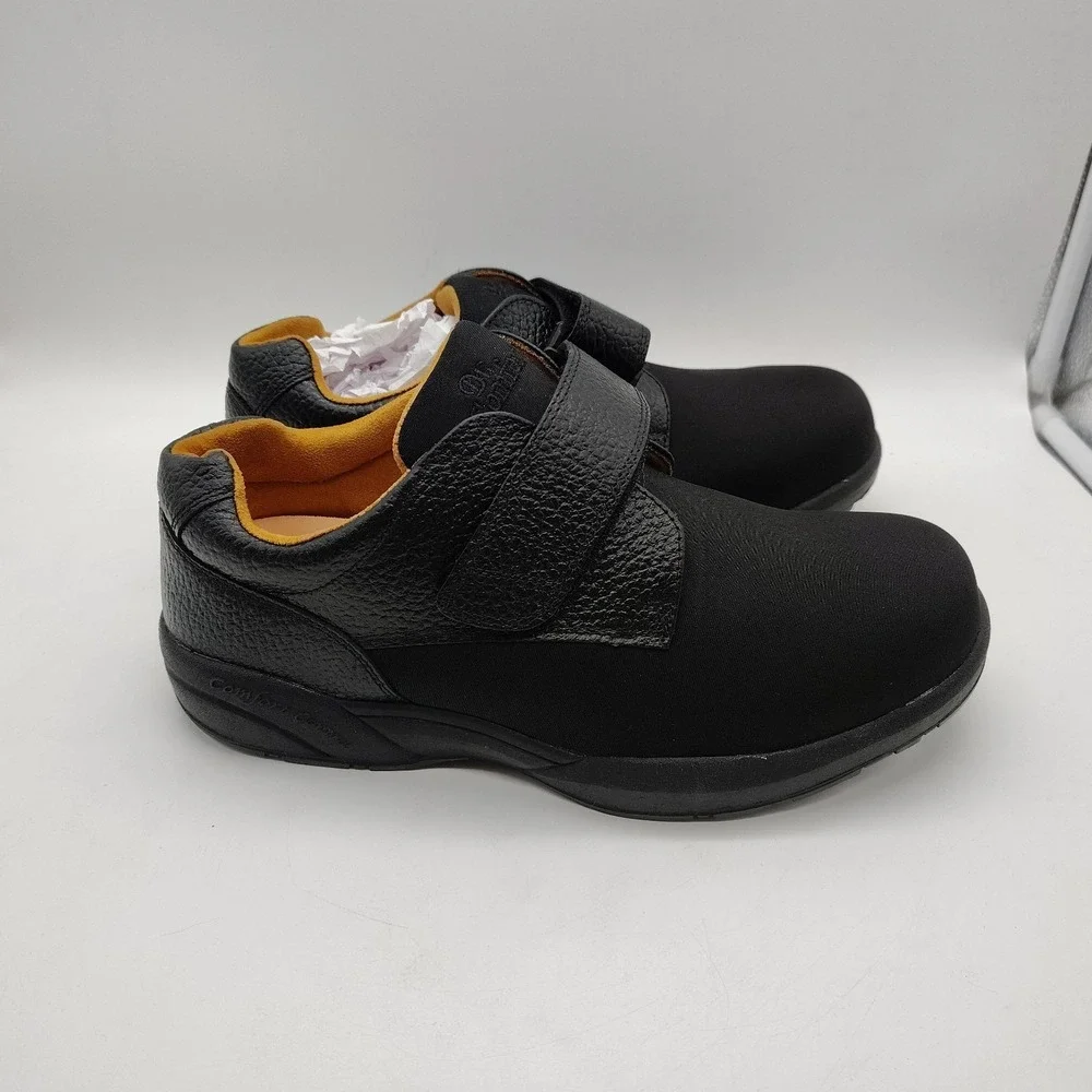 Dr. Comfort Brian X-Depth 6910 Black Leather Stretch Orthotic Men's Shoes 10XW